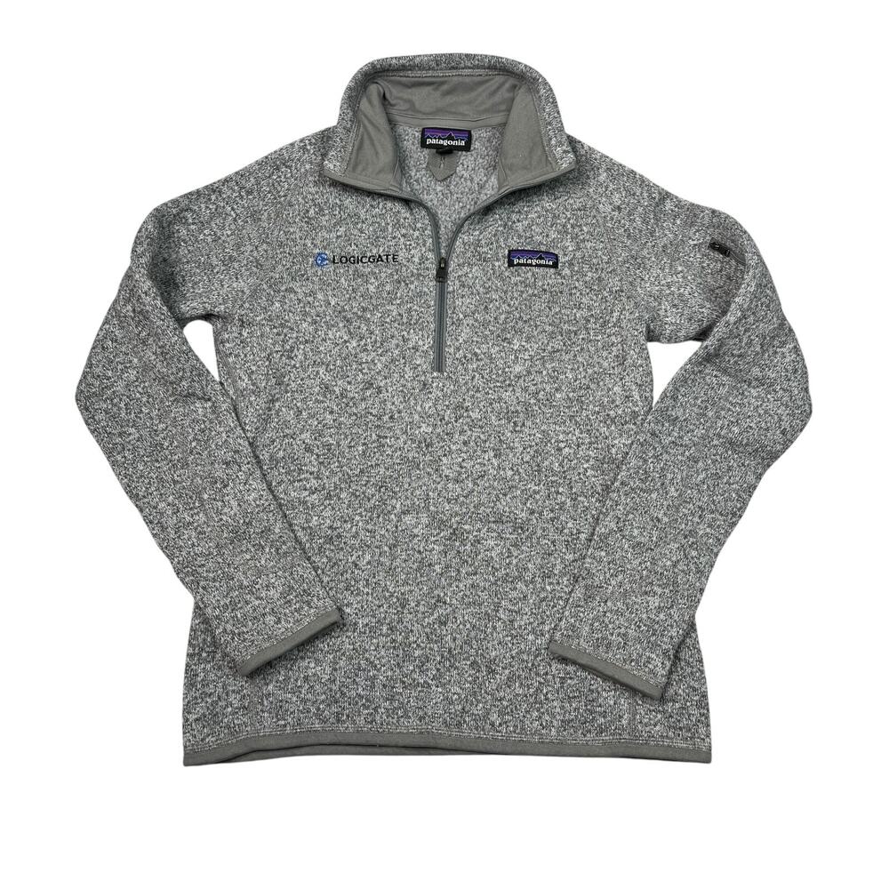 Patagonia Better Sweater 1/4 Zip Fleece Pullover Logicgate Gray Womens Small